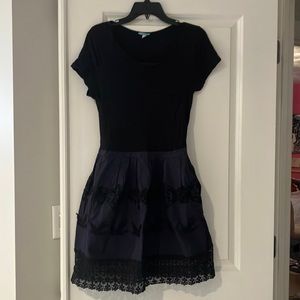 Classy Black & Navy Blue Dress